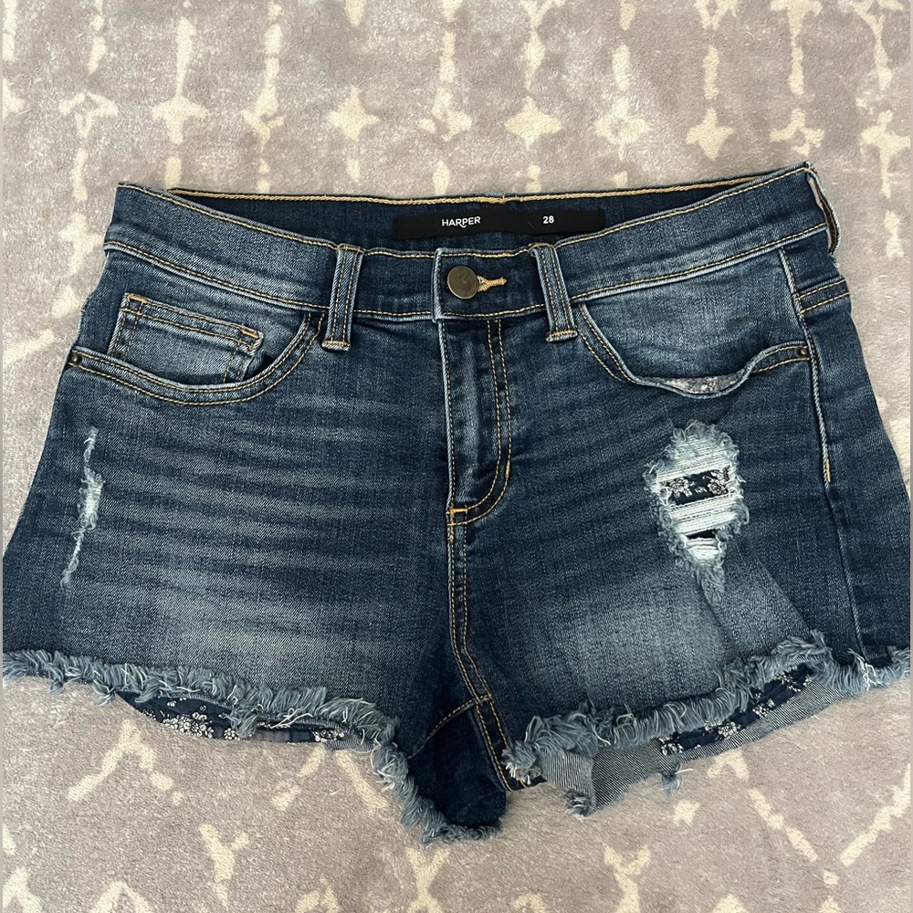 Medium wash shorts